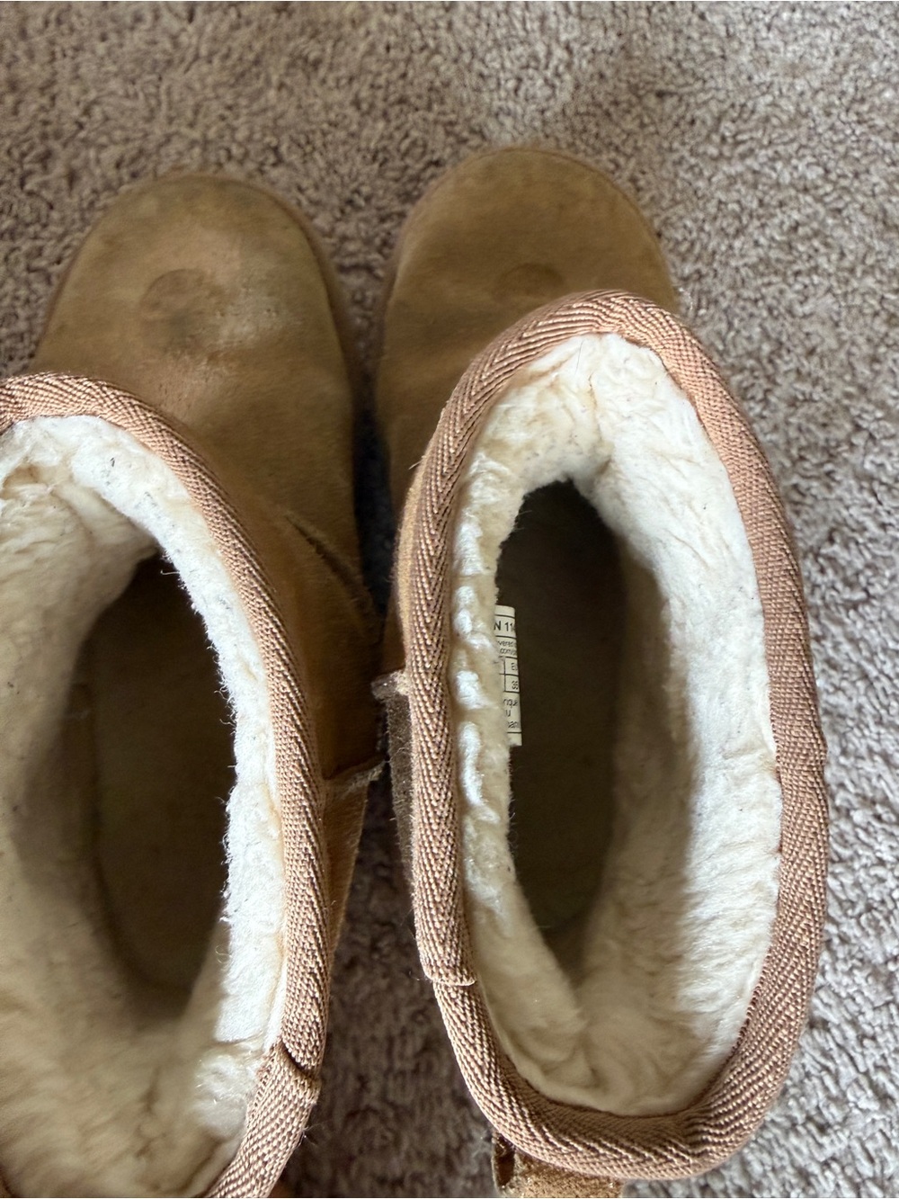 UGG Chestnut Shearling-Lined Suede Slip-On Boots - Picture 7 of 9